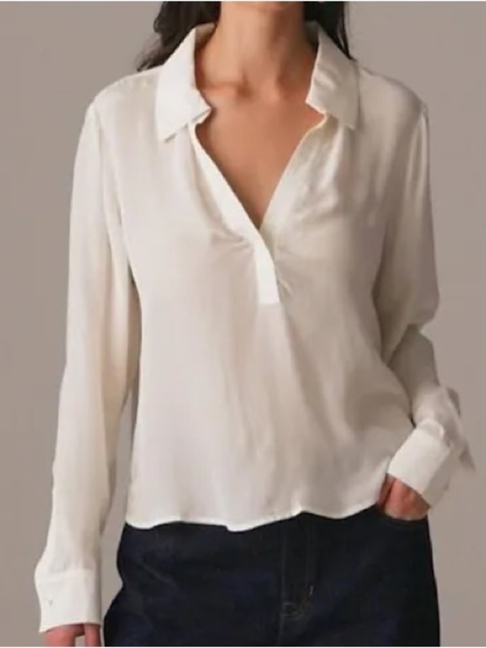 J Crew Bungalow Popover shirt-Blouse in crepe- NWT- sold out online- XL